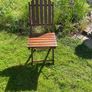 Wooden fold up deckchairs x 2 Image 3