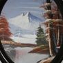 Vintage painted oval picture (33cm x 27cm) Image 4