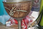 Antique Chinese Pewter Drinking Cup