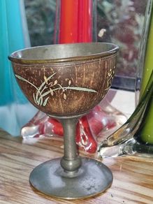 Antique Chinese Pewter Drinking Cup