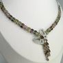 Silver Multi Tourmaline & Zircon Butterfly Lariat Image 3