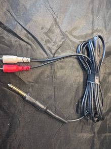 Mono 1/4 Jack to twin RCA cable