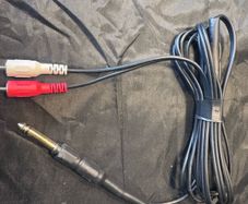Mono 1/4 Jack to twin RCA cable