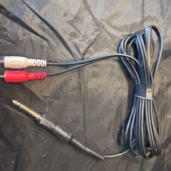 Mono 1/4 Jack to twin RCA cable