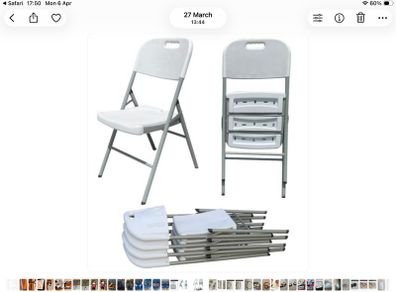 6 Foldable Outdoor Garden/ Party Chairs