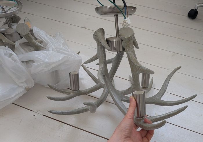2 Antler chandelier Next