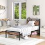 3ft Single Bed Frame with Storage Headboard Image 6