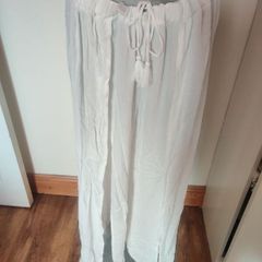 BNWT white Primark beach summer loose fit pants size XL UK20 Postage included