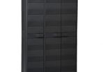 Garden Storage Cabinet with 4 Shelves Black