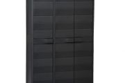 Garden Storage Cabinet with 4 Shelves Black