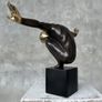Large Diving Swimmer (38cm) - Bronze With Polished Accents Image 4