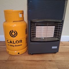 Superser gas heater with a empty 11.34kg Calor butane cylinder