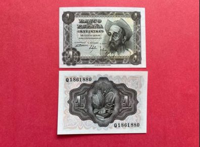 Spain  1 Peseta  1951. UNC