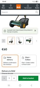 hand propelled lawnmower