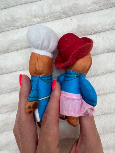 Set of 2 The Adventures of Paddington Bear Ballerina Dancer Chef McDonalds 2022 Plush Used Please see pictures
