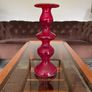 Uber Retro Mid Century Heavy Ruby Red Vase Image 3