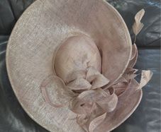 Metallic Blush Disc Shape Fascinator