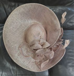 Metallic Blush Disc Shape Fascinator