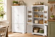 White Kitchen Pantry Cabinet 135cm