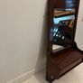 Antique Edwardian Valet Mirror | Space-Saving Vintage Hall Storage Image 3