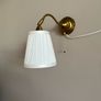 Ikea ARSTID Wall lamp, brass/white Image 2