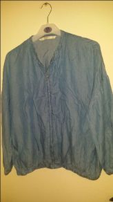 Zara Trafaluc Denimwear oversize bomber jacket size UK10/12 EU38/40 Postage included