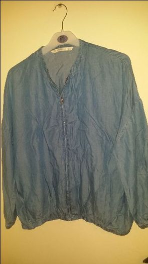 Zara Trafaluc Denimwear oversize bomber jacket size UK10/12 EU38/40 Postage included