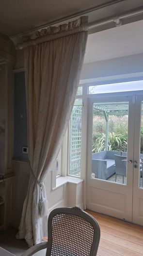 Curtains 270Lcm x 200Wcm - tie backsx2 - pole