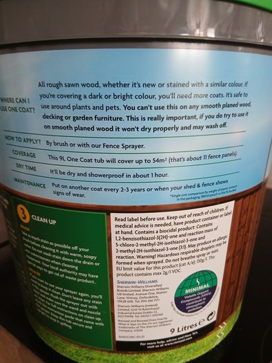 Ronseal shed and fence protector