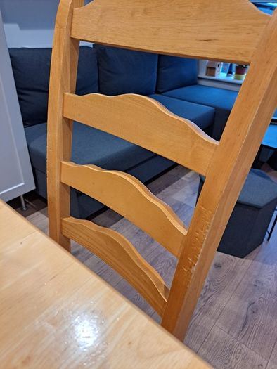 Wooden dining table and 4 chairs