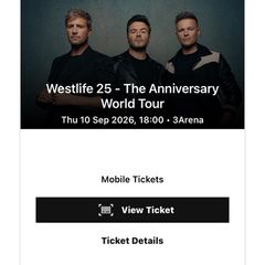 Westlife 25 - The Anniversary World Tour Ticket