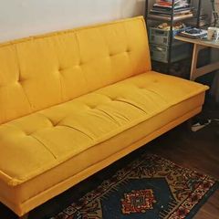 Mustard 3 Seat Sofa Bed