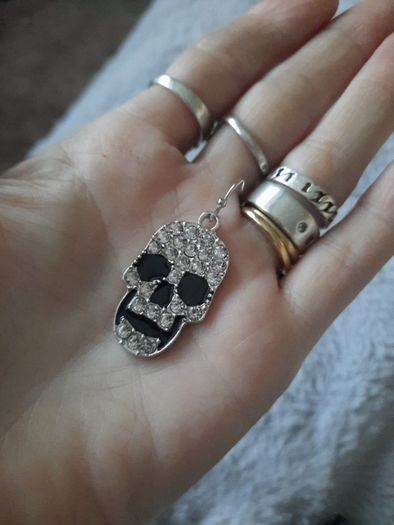 crystal skull earrings