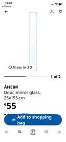 Mirror door 25x200