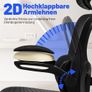 Ergonomic office chair with headrest, adjustable lumbar support & mesh upholstery, height-adjustable swivel chair up to 150 kg, computer chair ideal for office and home office, black Image 6