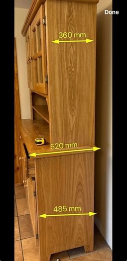 soild oak cabinet