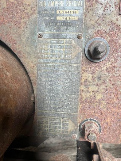 Lincoln welder 200 ampere special