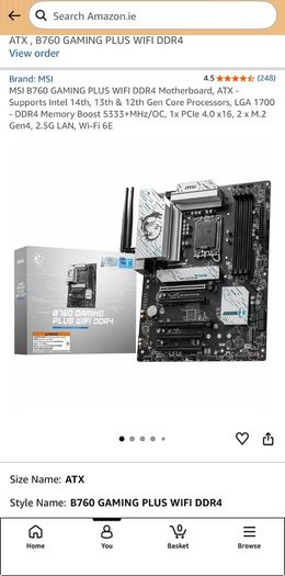 msi b760 gaming plus WiFi