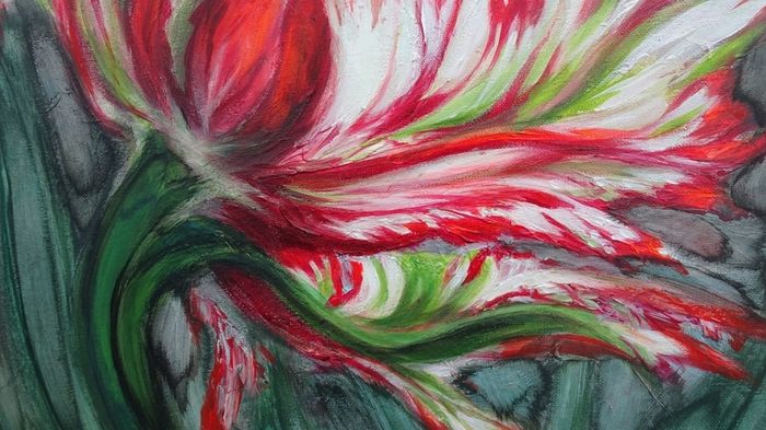 Original acrylic painting   -  "Tulip "