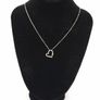 925 Vintage Open Heart Sterling Silver CZ Necklace Image 10