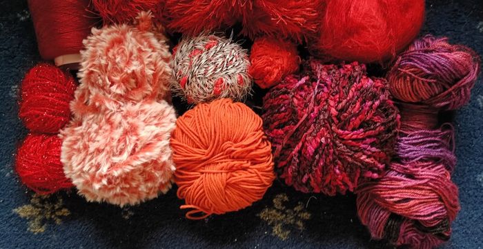 Knitting Yarns  (reds)