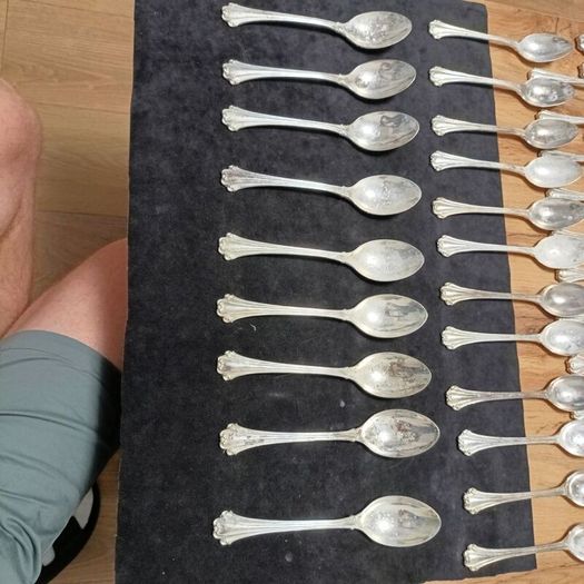 F.B. Rogers American Chippendale silver-plated cutlery set