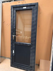 Brand New Veka Resi Door Antracite Grey and White