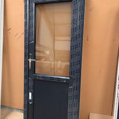 Brand New Veka Resi Door Antracite Grey and White
