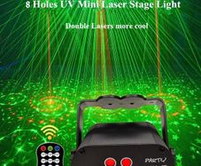 Laser Projector Lights RGB UV DJ Disco Stage Party Lights for Christmas Halloween Birthday Weddin