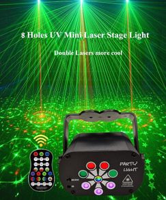 Laser Projector Lights RGB UV DJ Disco Stage Party Lights for Christmas Halloween Birthday Weddin
