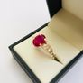 Brand New 10ct Yellow Gold Ruby Solitaire Ring Image 3