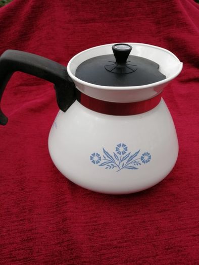 Vintage Corning Ware Coffeepot in Cornflower Blue