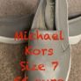 flats Micheal Kors grey leather shoes size 7 Image 2