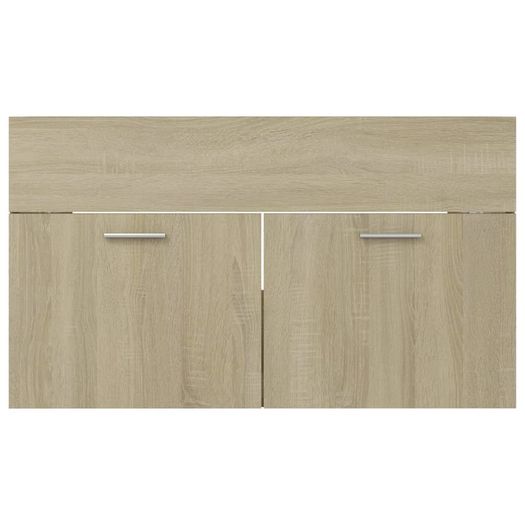 Sink Cabinet with Built-in Basin Sonoma Oak Chipboard
